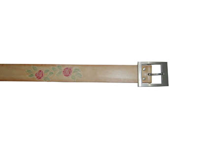 Female genuine leather printing belt