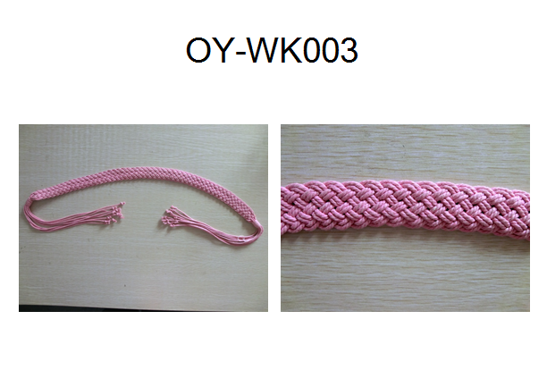 Knitting wax rope belt